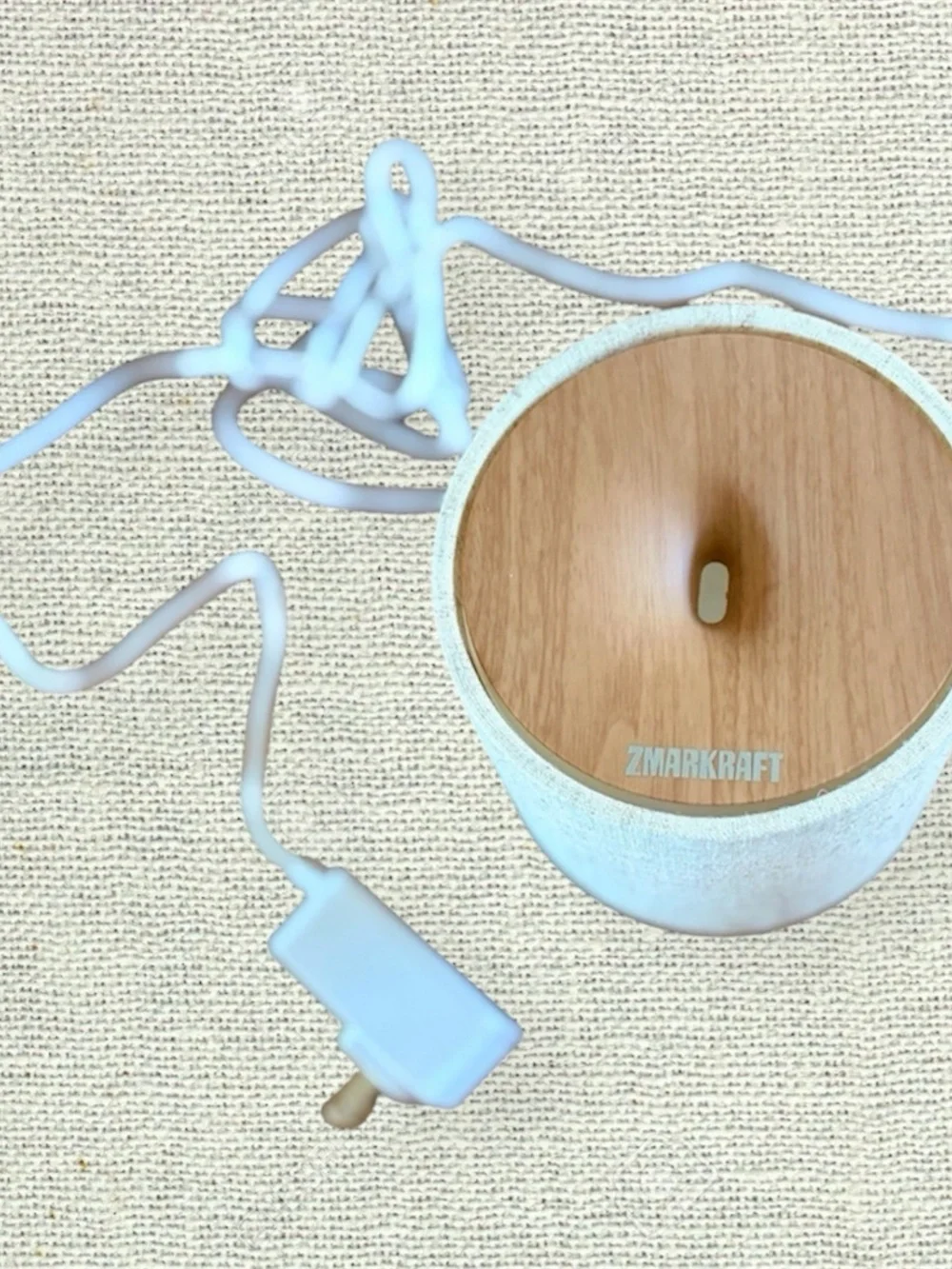 Wood Grain Essential Oil Diffuser LED Lamp